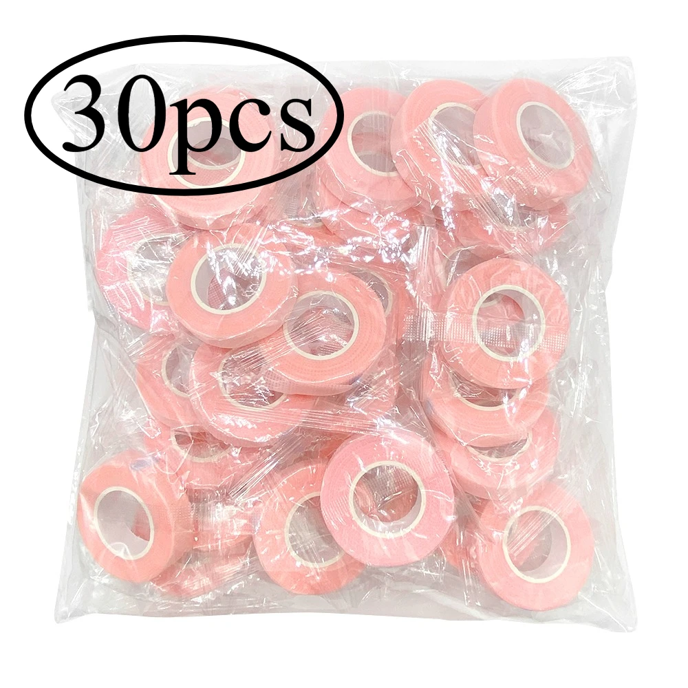 30 rouleaux de ruban adhésif pour extensions de cils, ruban en papier coloré, patchs adhésifs en tissu Non tissé respirant, vente en gros, sous le coussinet oculaire