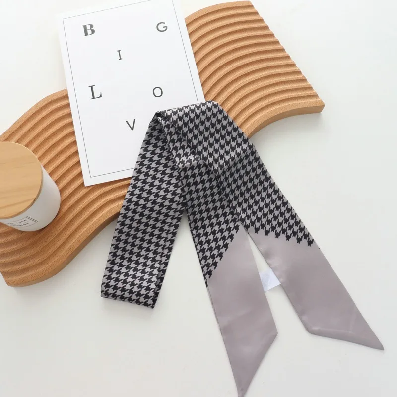 2026 Long Silk Scarf High-Grade Female 2025 New Neck Ribbon Necklace Scarf Tie Hair Ribbon Hair Band Arm Bag Headband