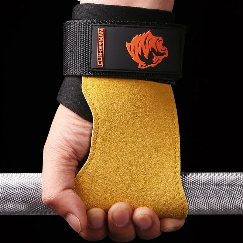 

Double / Triple Layer Palm Guard Cowhide Fitness Support Belt Gym Training Deadlift Pull-up Gloves Non-slip Palm Wrist Guard