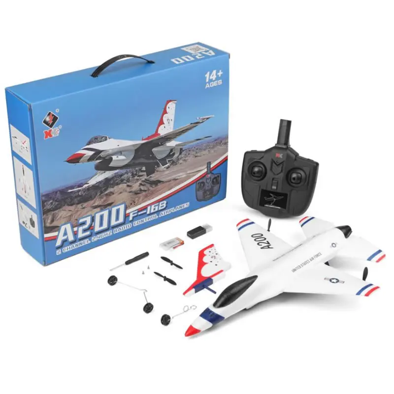 Wltoys WL XK A200 RC aereo F-16B Drone ala fissa EPP schiuma telecomando aereo aereo da combattimento bambini ragazzo giocattoli regalo per bambini