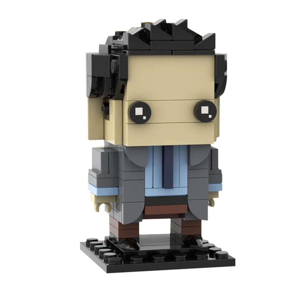 Gobricks-Juego de bloques de construcción modelo de personaje de acción de película, juguetes de ladrillo de colección, regalo para niños, MOC Friends, Ross Geller, Brickheadz