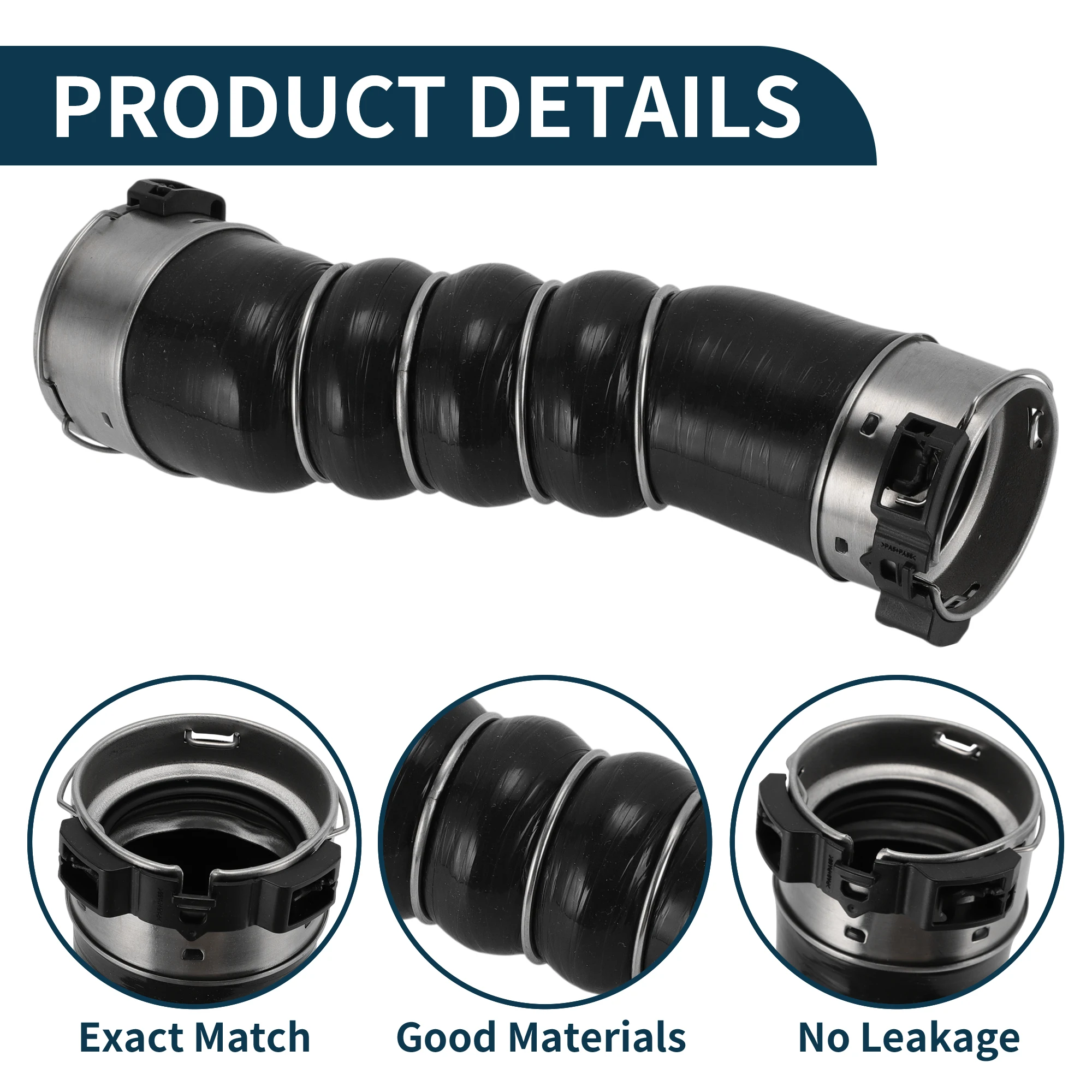 Motoforti المبرد خرطوم سخان خرطوم رقم 13267226 لأوبل ميريفا B 1.7 CDTI 10-17 سيليكون الشاحن التربيني الأنابيب الأسود 1 قطعة