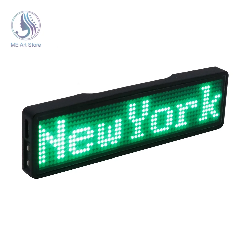 Imagem -04 - Mini Display Led com Scrolling Message Board Led Name Badge Faça Você Mesmo Programável Texto hd Dígitos Padrão Módulo Tag