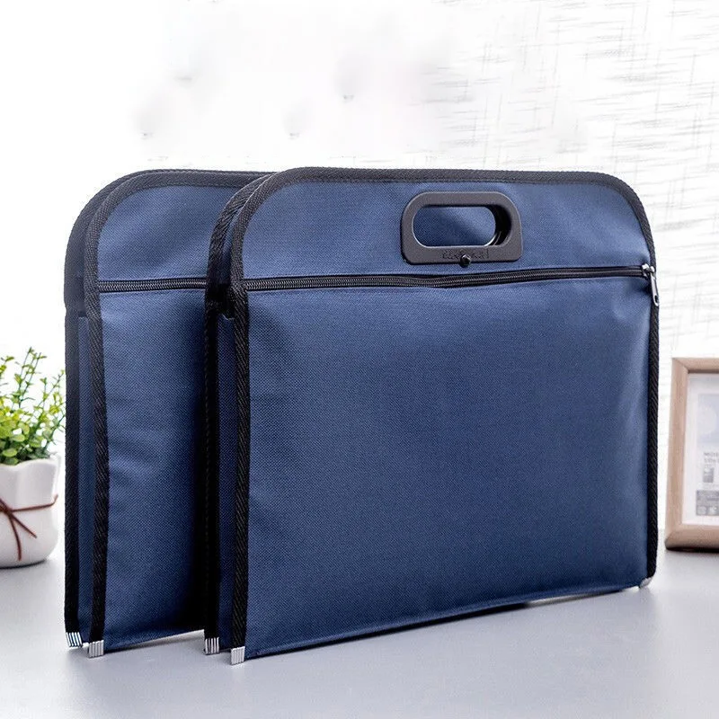 Storage Bag Portable File Bag Canvas Cloth Multi-layer Information Bag File Bag Student Stationery Bags Office Supplies