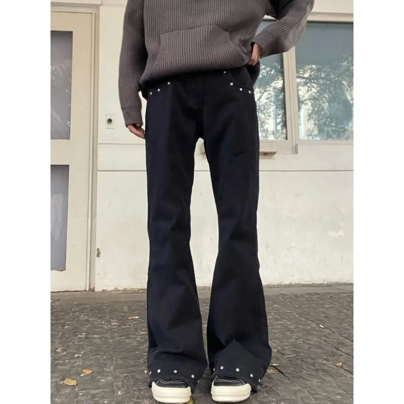 새로운 남성의 고품질 스트레이트 레그 바지 편안하고 세련된 단순 다목적 야외 스포츠 및 레저 와이드 레그 바지