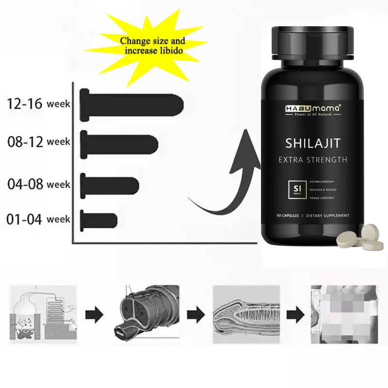 HABUMAMA 100% High Purity Shilajit Mineral Supplements Natural Organic Shilajit Erection Pill Improve Performance and Libido