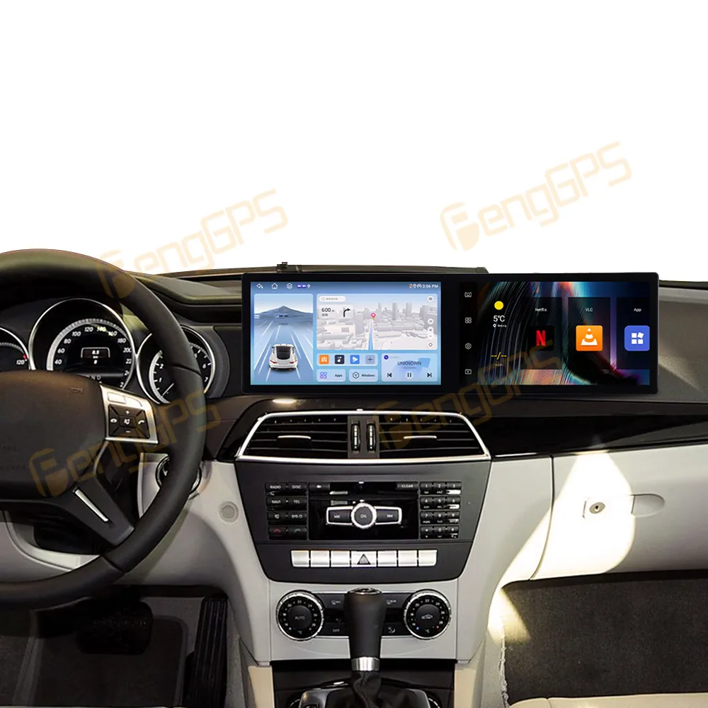 

Dual Screen Android 14 Car Radio For Mercedes-Benz C-Class 2011-2014 GPS Navigation Multimedia DVD Player Auto Stereo Carplay BT