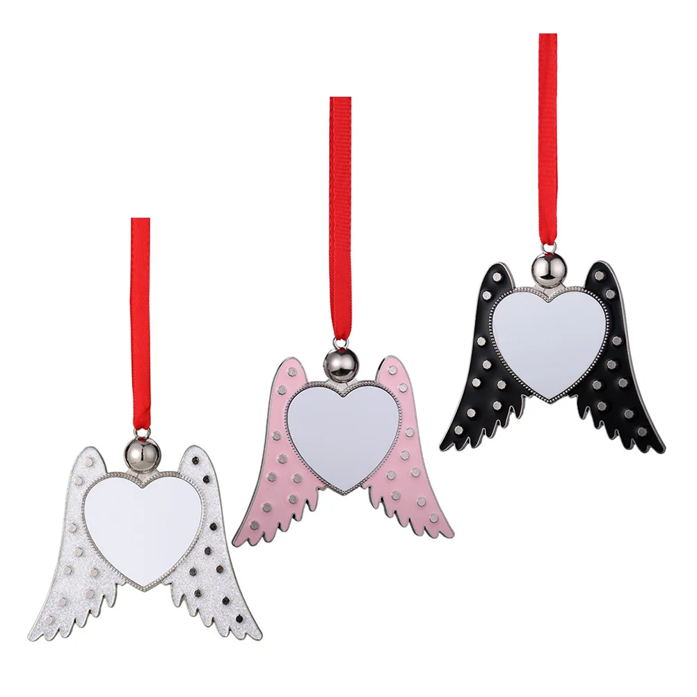 

3pcs Angel Sublimation Pendant DIY Christmas Sublimation Diy Pendants Tree Decor Home Hanging Wall nament Personalized Gifts