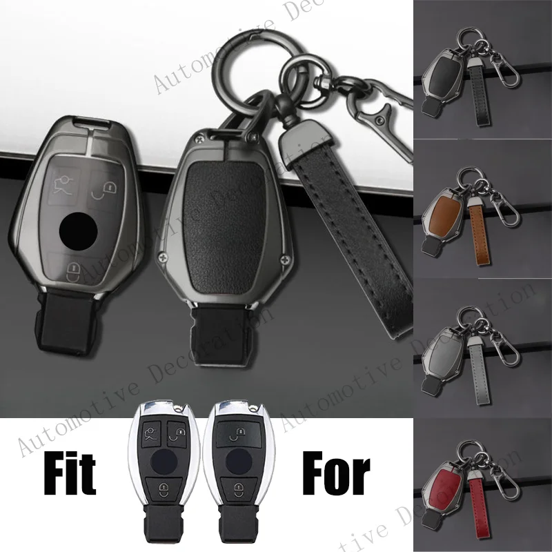 Z+ Zinc Alloy Leather TPU Car Key Case Cover For Benz A B C E S G M V CLA CLS GLA