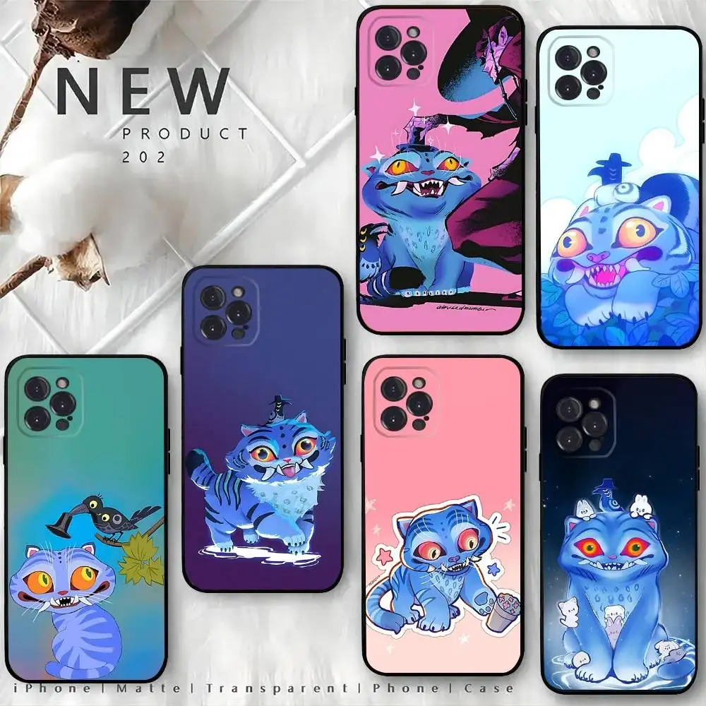

KPop D-Demon H-Hunters TIGER Phone Case For iPhone 16,15,14,13,12 Mini 11 Pro XR,X,XS,MAX 7,8 Plus Silicone Cover Soft Black
