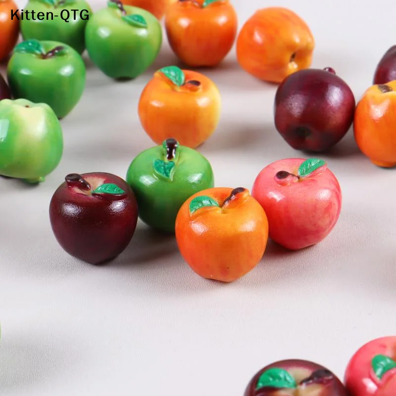 New 10Pcs Miniature Food Toy Realistic Snake Fruit Pear 3D Fruit Model DIY Dollhouse Accessory Home Decoration