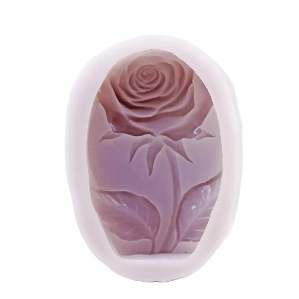 3D Rose Flower Silicone Mold Blooming Garden Flowers Cake Topper Chocolate Candy Baking Mould Handmade Soap  for candle Making