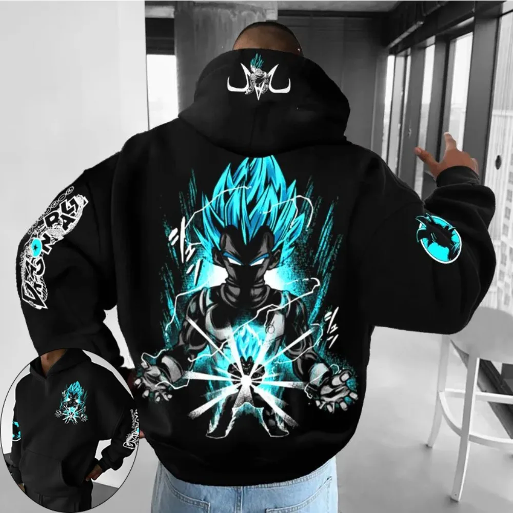 

2025 Autumn and Winter Hot-selling New Animation Dragon Ball 3D Printing Pattern Hooded Sweater Outdoor Casual Fashion Hoodie