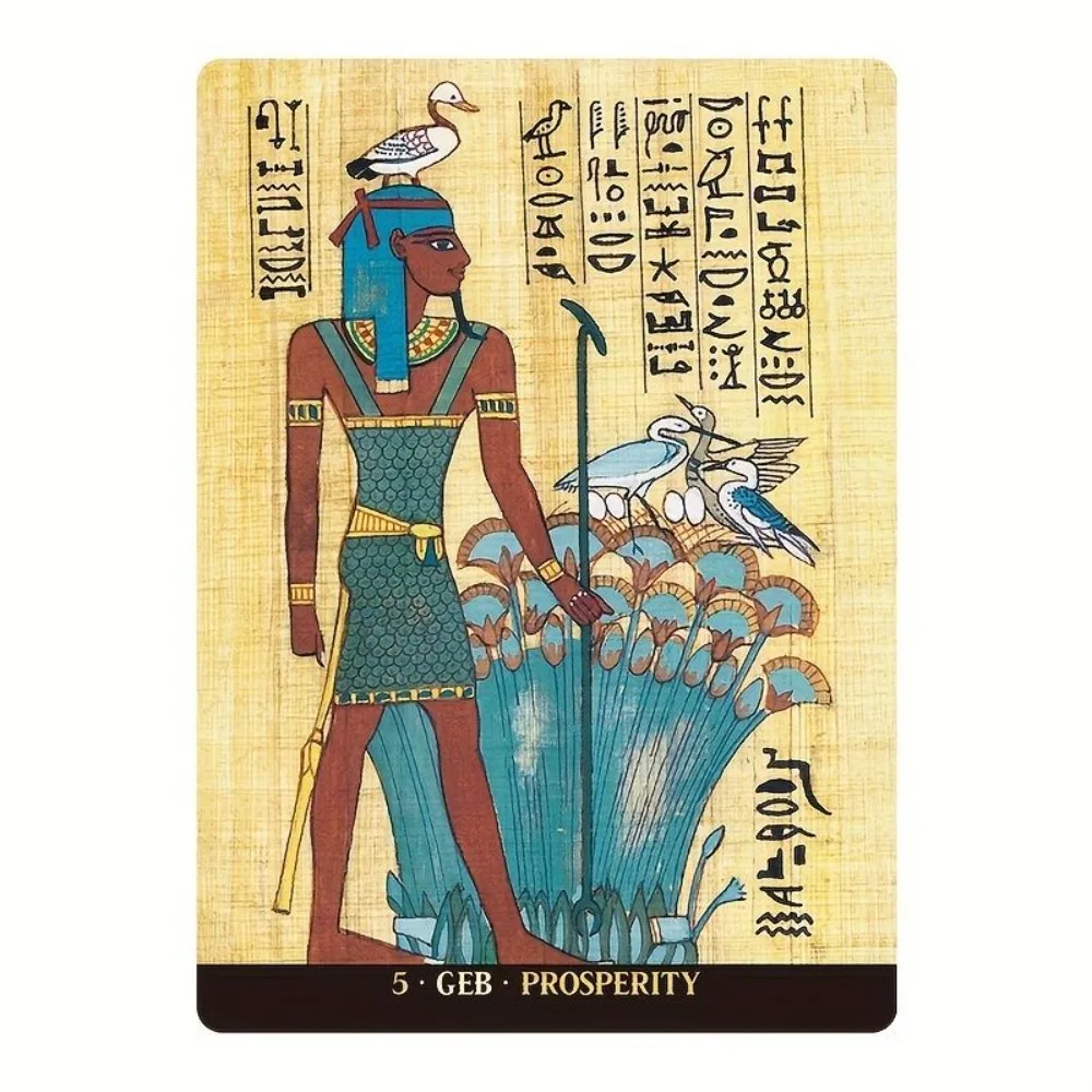 Egyptian Gods Oracle Cards - Ancient Egypt Divination Deck 12.6*8.9cm for Meditation, Guidance - Papyrus Art Style - view 4