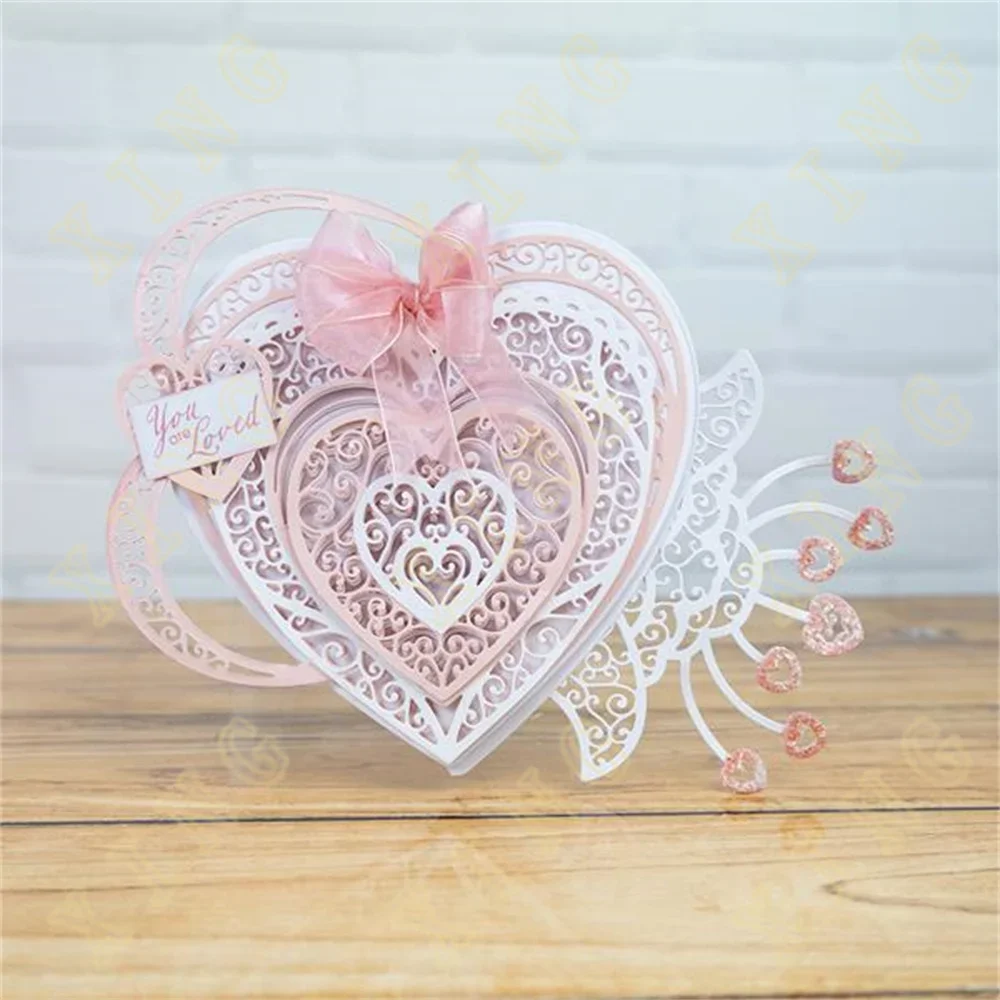 Finest Floret Adoring Affection Valentine's Day Metal Cutting Dies For DIY Scrapbooking Photo Cutting Die Paper Cards Embossing