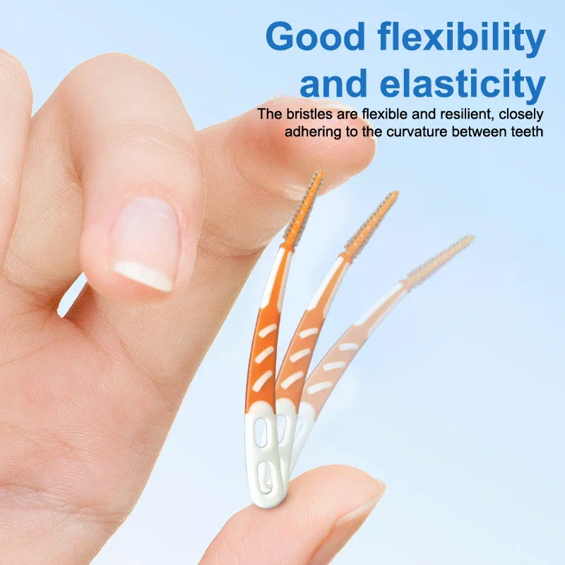 1/5 صندوق بين الأسنان سيليكون فرش الأسنان عصا المسواك بين الأسنان فرش تنظيف الأسنان فرشاة العناية بالأسنان خيط تنظيف الأسنان #3