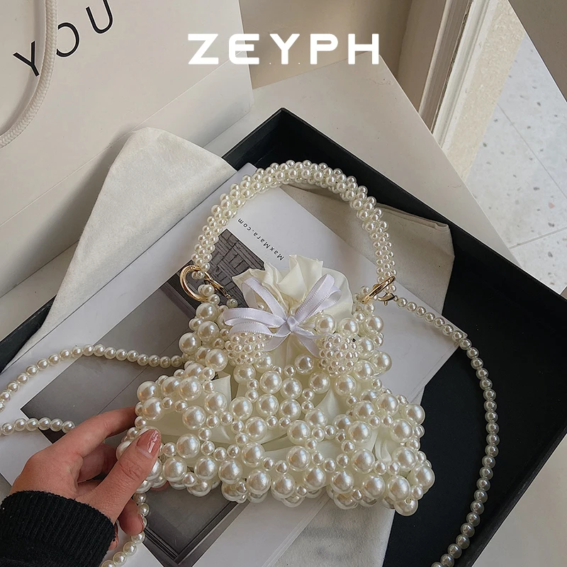 

Zeyph Blossom Series Pearl Bag Small Ladies Drawstring Bag Handbag Dinner Bag Mobile Phone Bag 2025 Spring Summer New