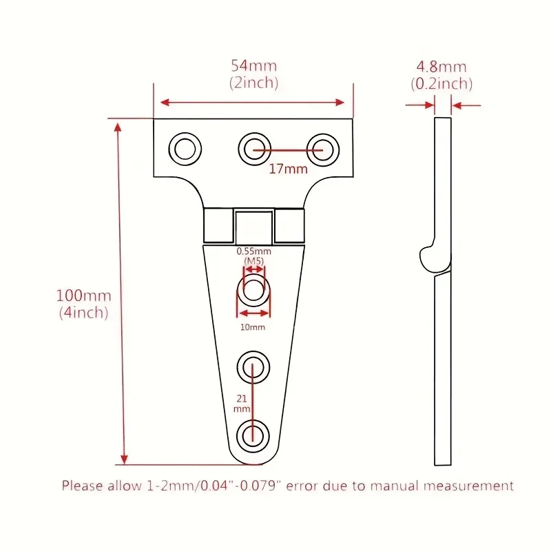 2 Stück Hochbelastbares T-Scharnier aus 316 Edelstahl in Marinequalität, Guss-Scharnier für Tür und Luke, Bootszubehör – Detail 5