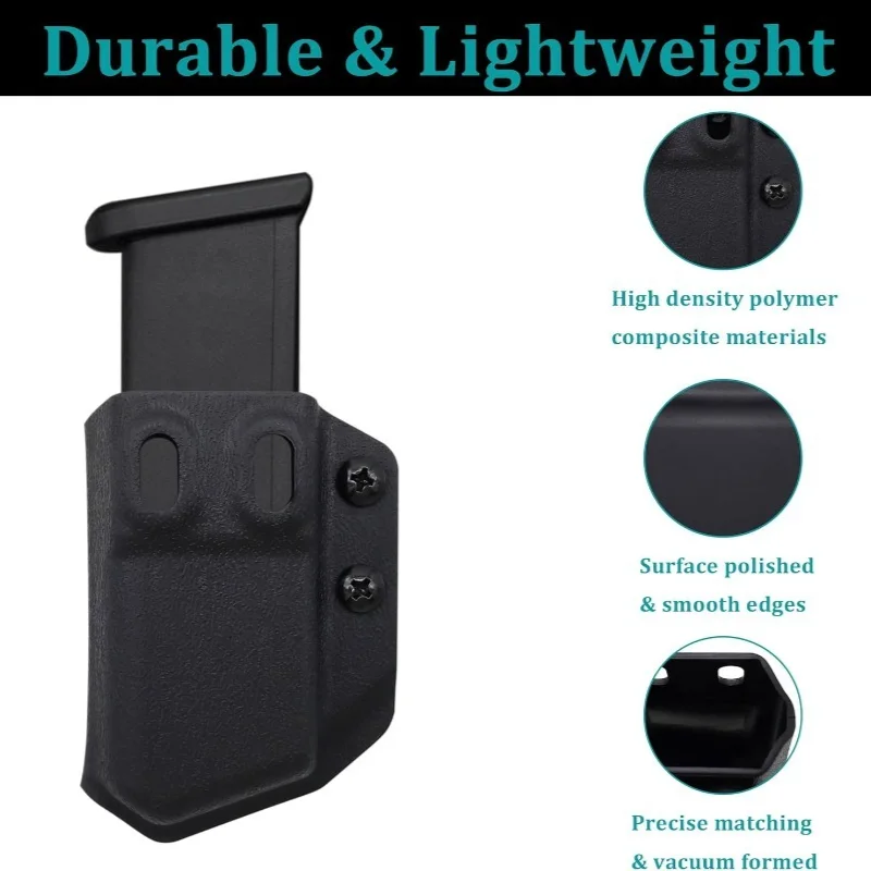1/2Pcs Universal Magazine Holster 9/40mm Adjustable Right&Left Magazine Pouch Tactical Waist for Glock CZ S&W SIG P365 ﻿ - view 3
