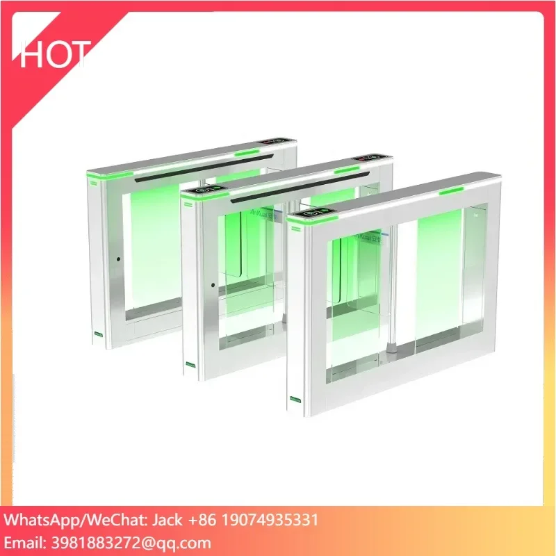 Pedestrian Access Controller Automatic Sliding Barrier Turnstile Speed Gate