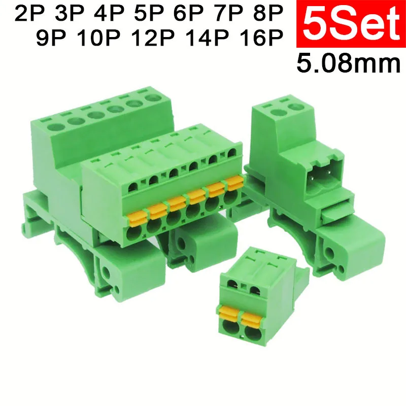 

2EDG-UKR-5.08mm Track Type Solder-Free Docking With 2Edgkd Spring Terminal Block Rail Male And Female Plug 2 3 4 5 6 10 12 20Pin