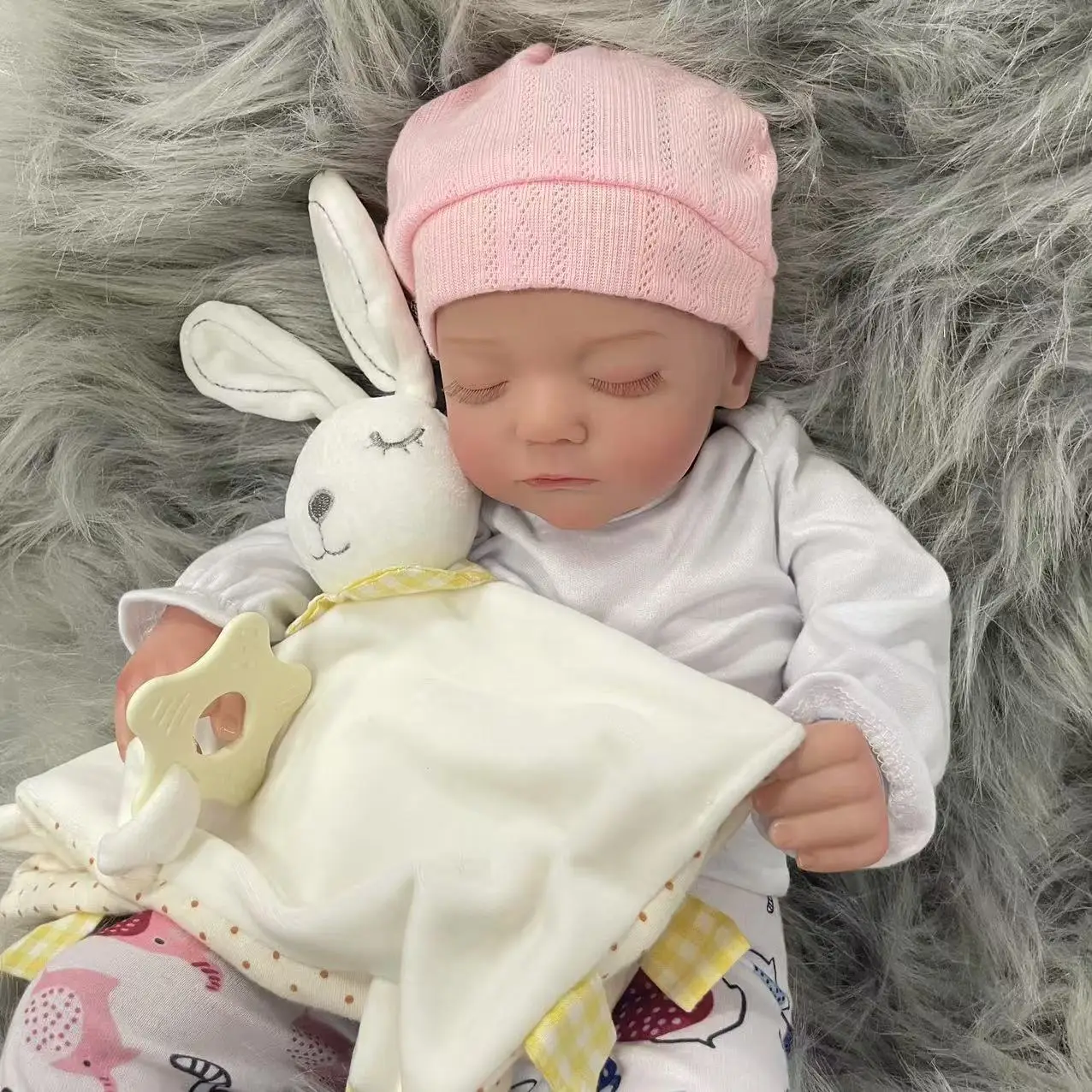 20 Inches Finished Reborn Baby Doll Alessia Lifelike Painted 3D Skin Tone Visible Veins Newborn Toy Christmas Gift For Girls