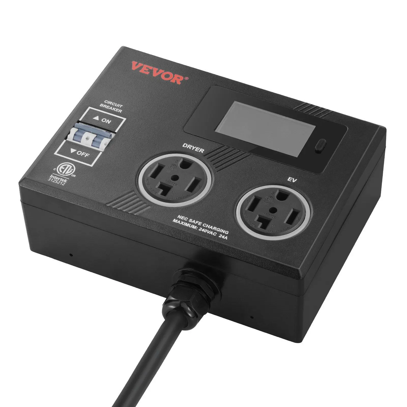 

Разветвитель NEMA для сушилки и электромобилей NEMA 14-30P 2x 14-30R 3,4 дюйма ЖК-экран ETL