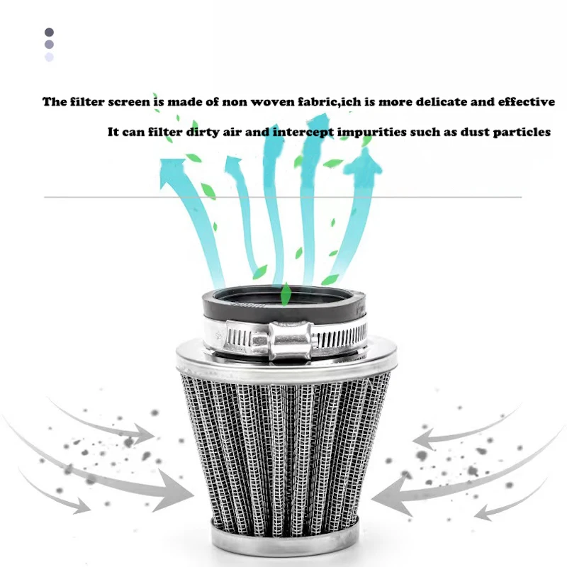 Washable and Reusable Motorcycle Mushroom Air Filter Adapted to Multiple Vehicle Models Caliber Pipe Diameter from 35mm to 60mm