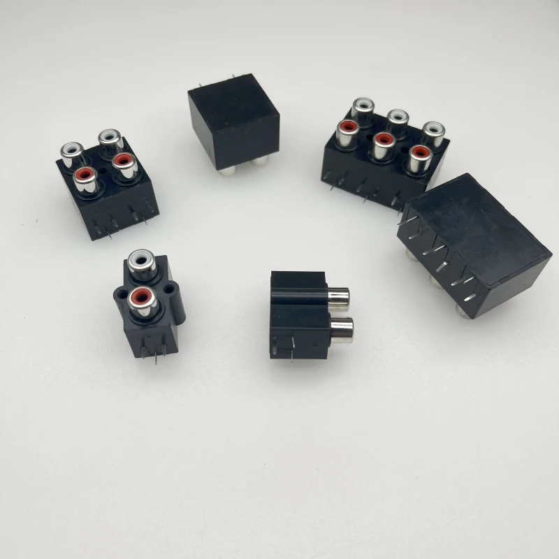 5PCS RCA coaxial lotus socket female socket audio interface AV signal speaker plug audio amplifier interface coaxial socket