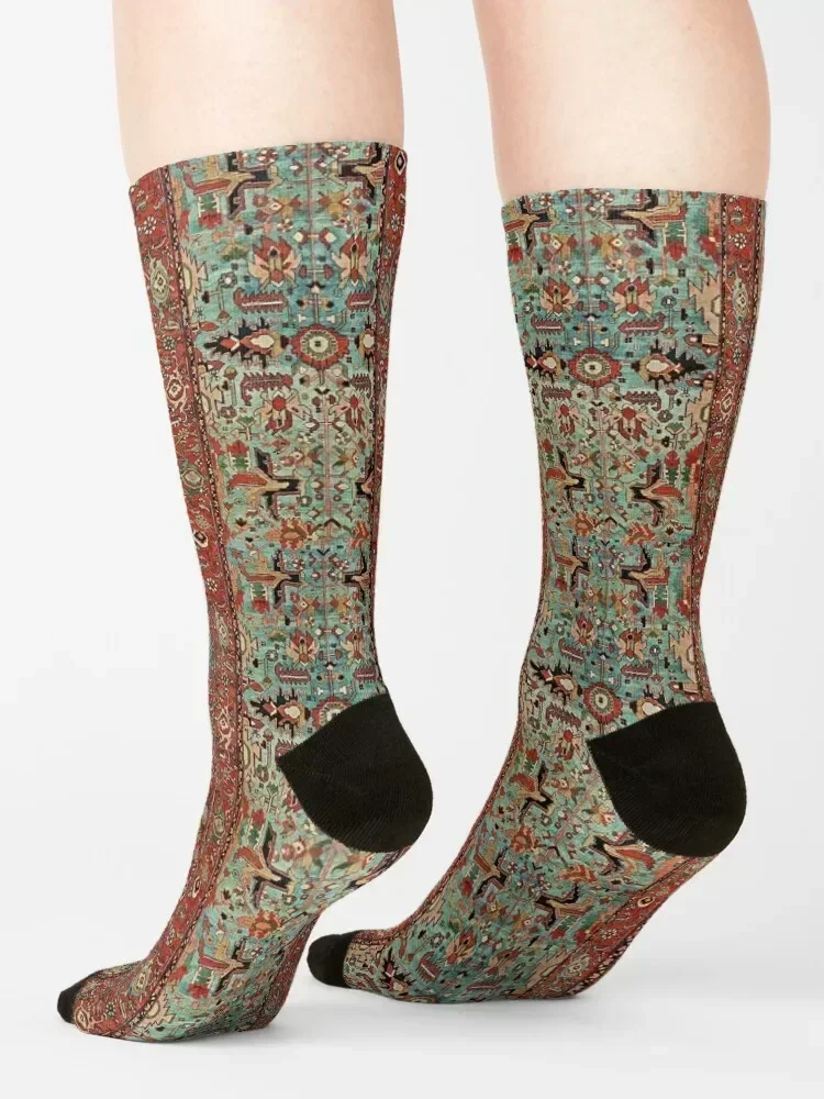 oriental rug Vintage Antique Persian Carpet Socks Stockings compression bright garter cotton gift Woman Socks Men's