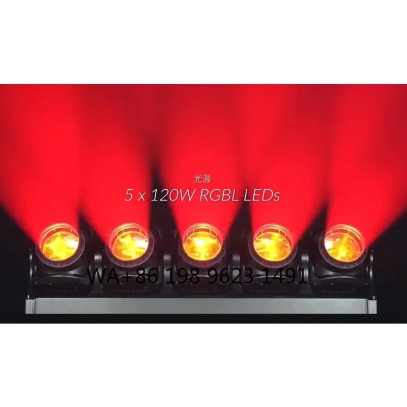 800W 5x120W LED Moving Head Light DMX512 High CRI95 Pixel Beam Stage Lighting Indoor Wedding Party Concert