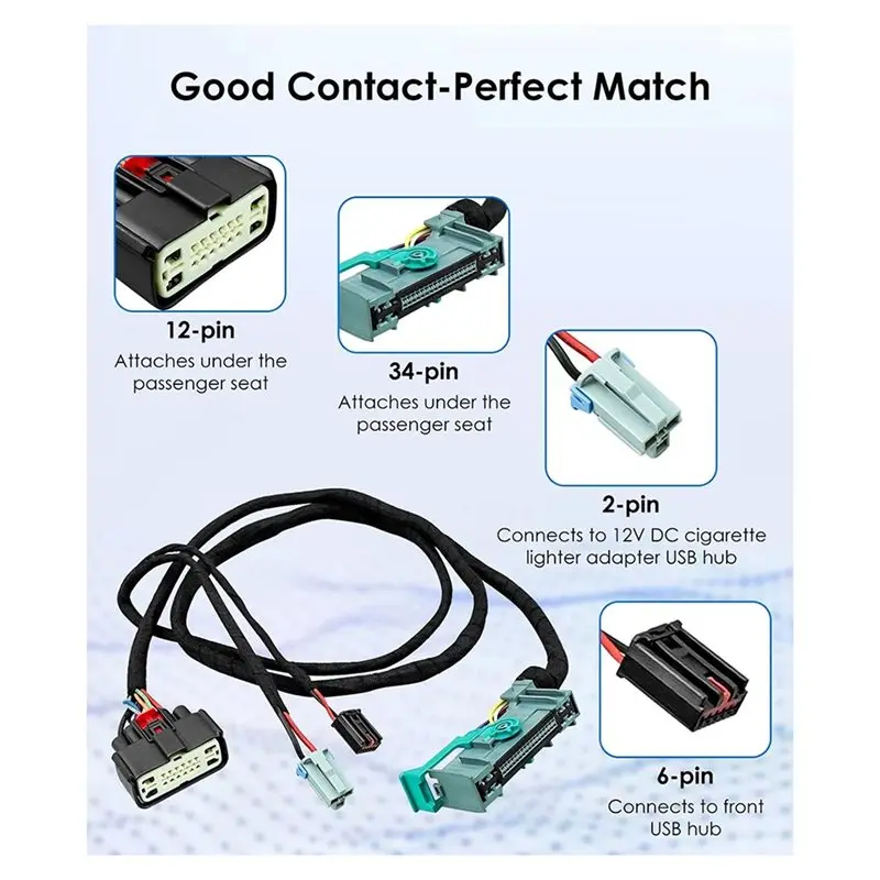 For For GMC Sierra 16-PIN Center Console Conversion Harness For Silverado