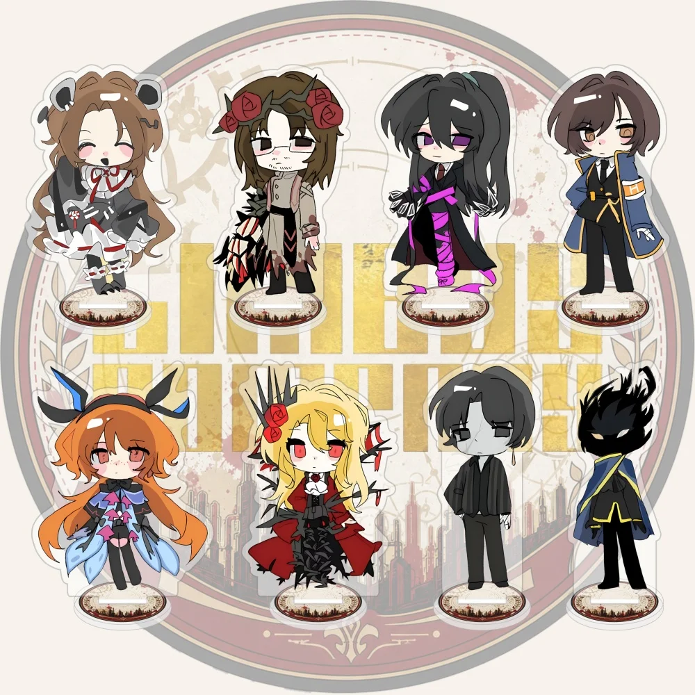 Game Limbus Company Acrylic Stand Figurine Yi Sang Don Quixote Faust 10cm Cute Chibi Desktop Decor Model Plate Keychain