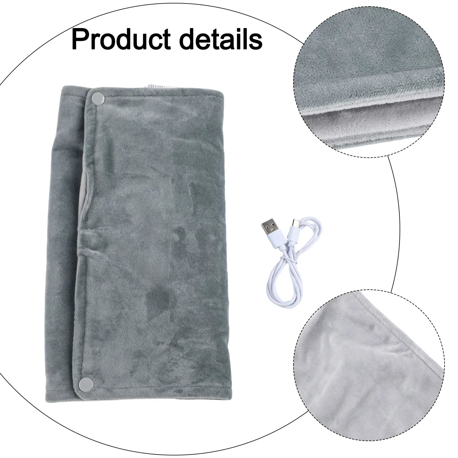 Portable USB Heated Hand Warmer Soft Plush Material for Hands Feet and Body Comfortable Heating Pad for Cold Conditions