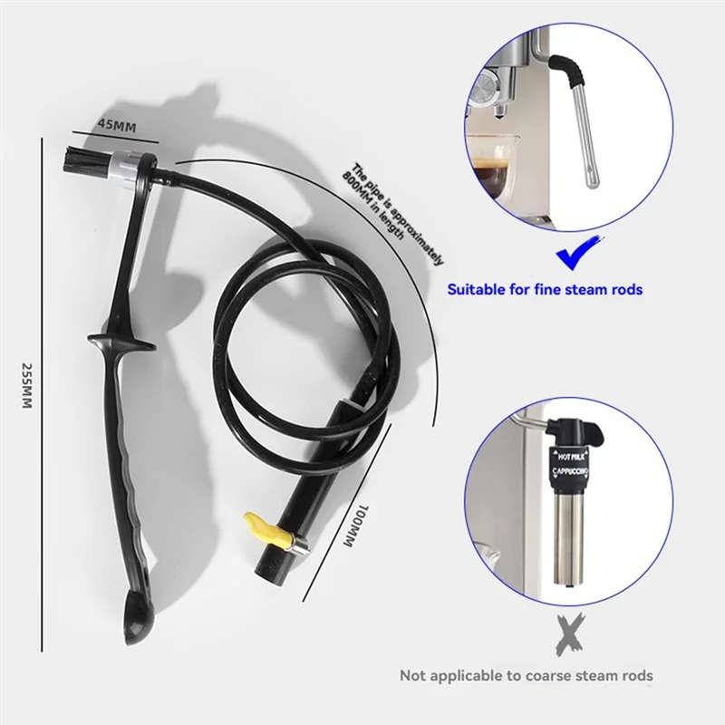 A50Q-Steam Cleaning Brush For Espresso Coffee Machine Brewing Head To Remove Grease And Dir Anti-Scalding Detachable