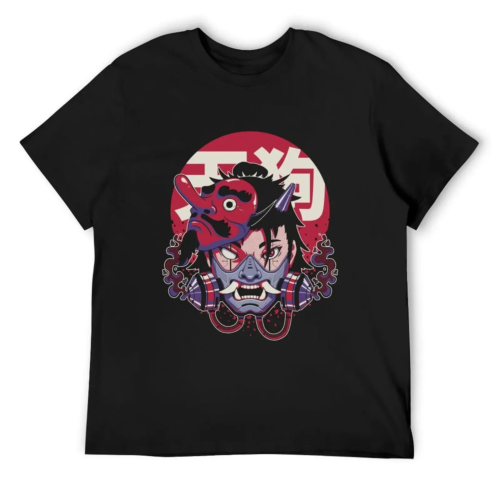 Cyber Tengu T-Shirt man t shirt oversized summer clothes shirts graphic tee mens clothes