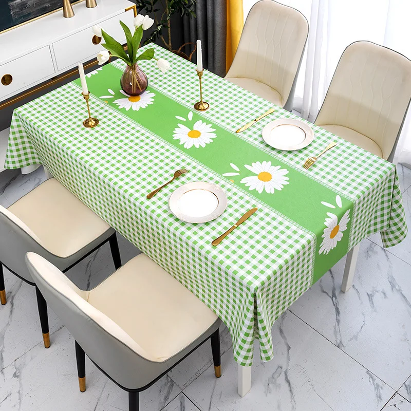 Modern and Minimalist European Style Rectangular Dining Table Waterproof and Oil Resistant Tablecloth for Home Decoration Nappe