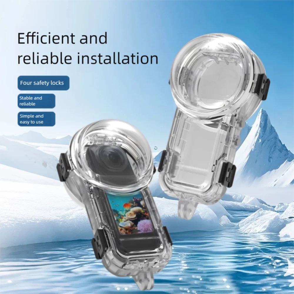 ​Full Stealth Dive Case for Insta360 X5 60m Underwater Waterproof Diving Protective Shell