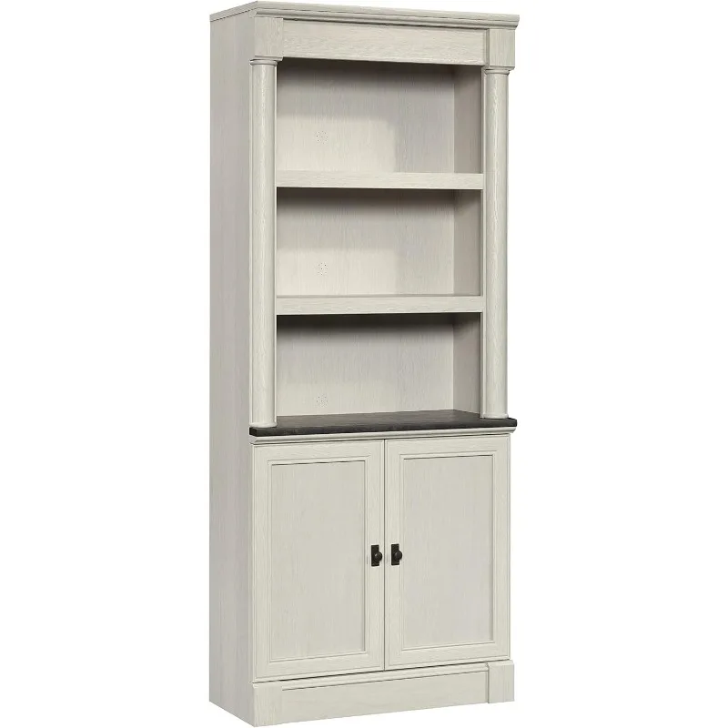 Book Shelf, Bookshelf with Storage, Library Bookcase with Doors and Adjustable Shelves