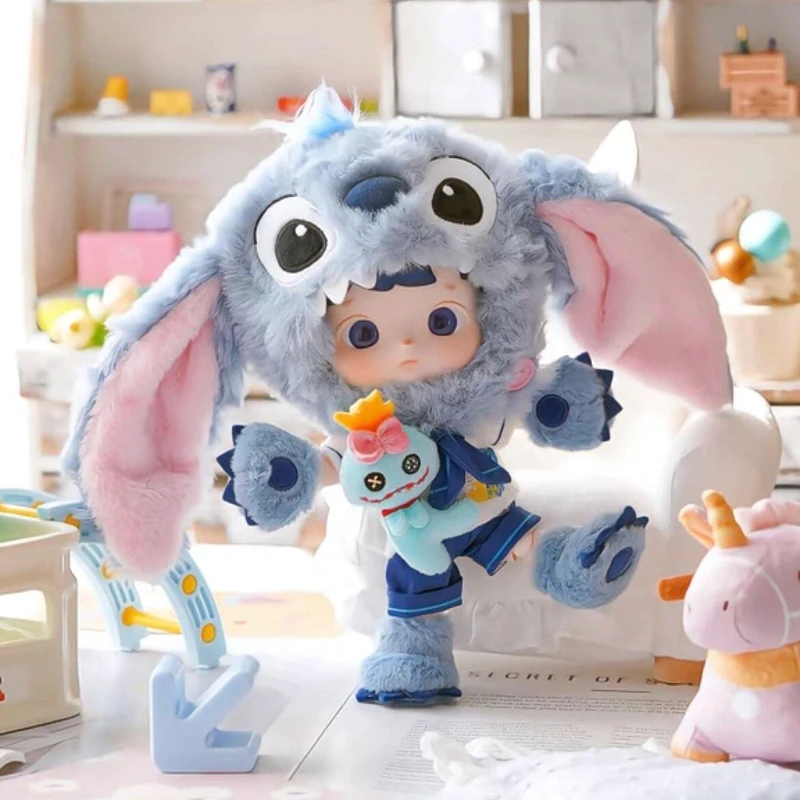 

Pop Mart Hacipupu Stitch 1/8 Scale Posable Action Figure Collectible Plush Doll Blind Box for Desktop Decor And Gift
