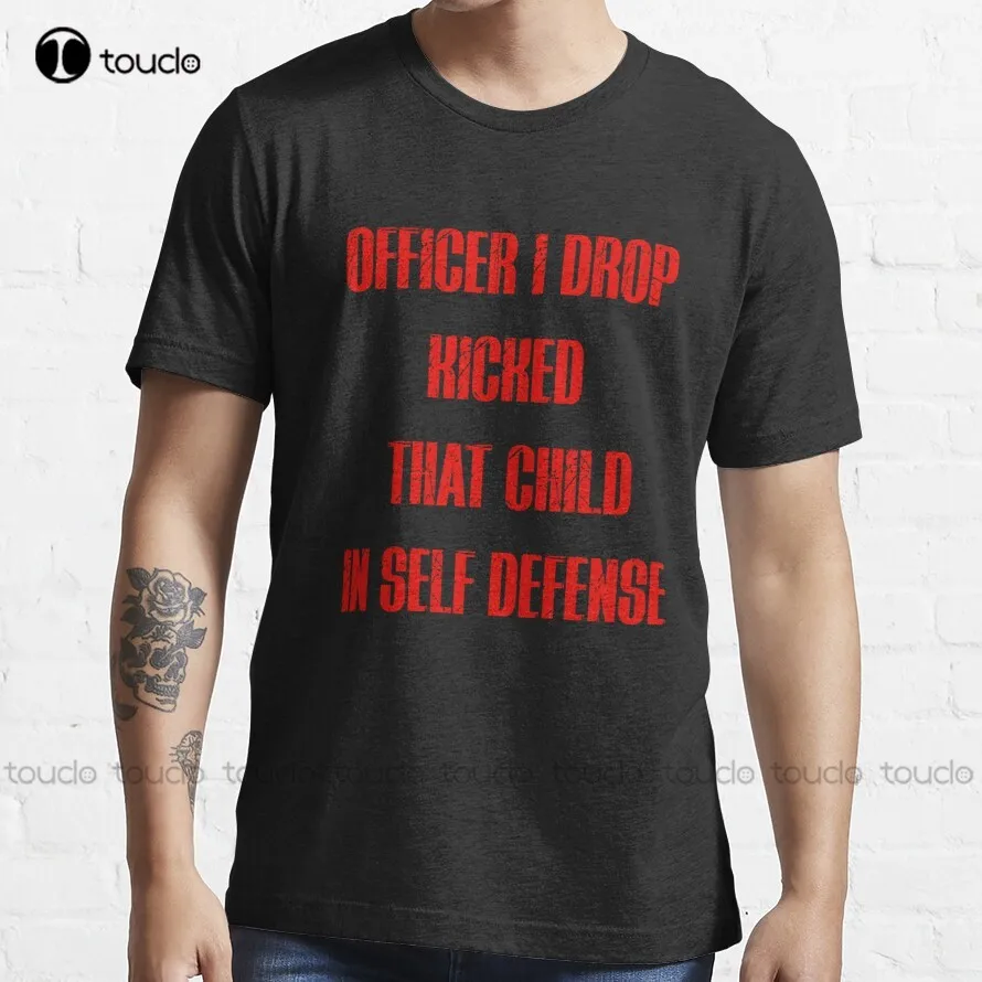 Officer I Drop Kicked That Child In Self Defense Self Defence Technoblade Techno The Pig Technoblade Never Dies T-Shirt Xs-5Xl