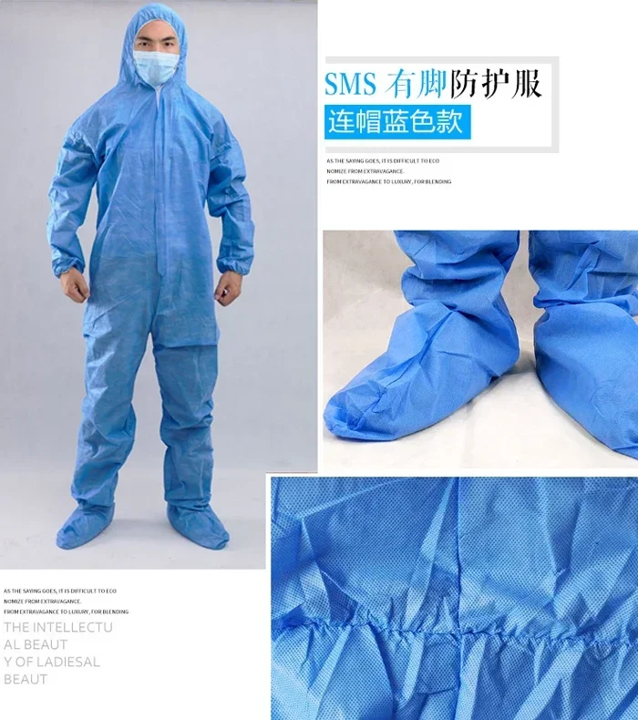 Disposable Breathable Dustproof Water Oil Resist Work Safety Clothing Anti Dust Spary Painting Decorating Labour Overall Suit