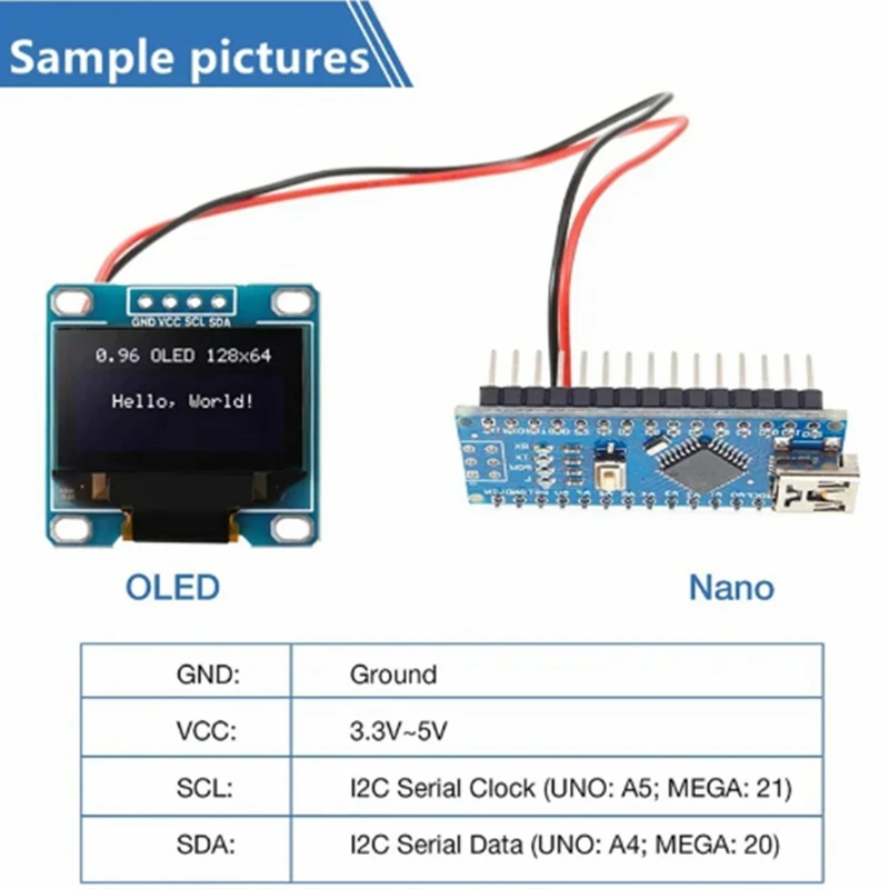 Módulo de placa de pantalla LCD OLED, controlador I2C, IIC, SSD1306, 4 pines, compatible con Arduino Raspberry Pi, 10 piezas, 0,96 pulgadas, 12864, 128X64