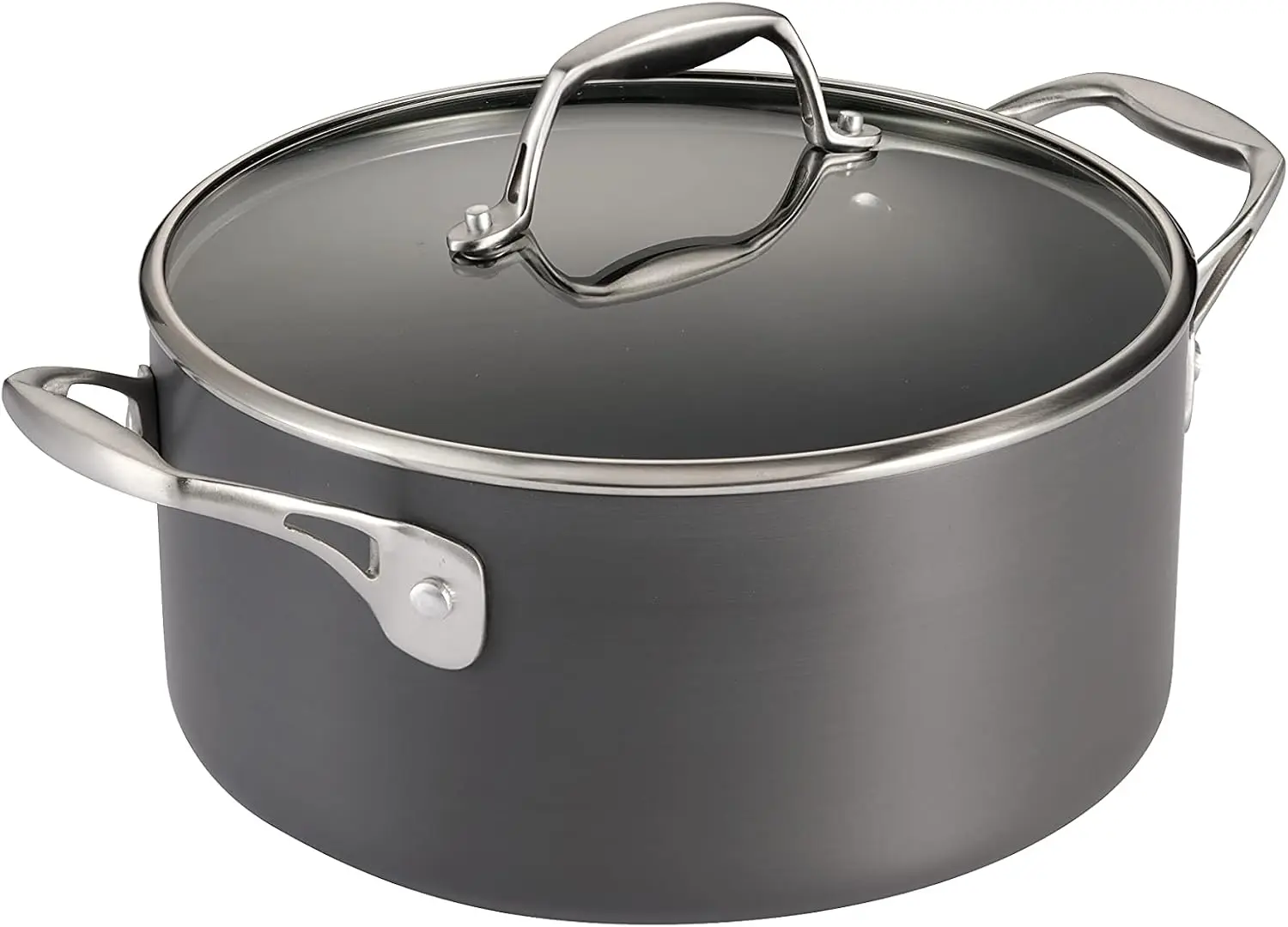 Covered Dutch Oven Hard Anodized 5 Qt