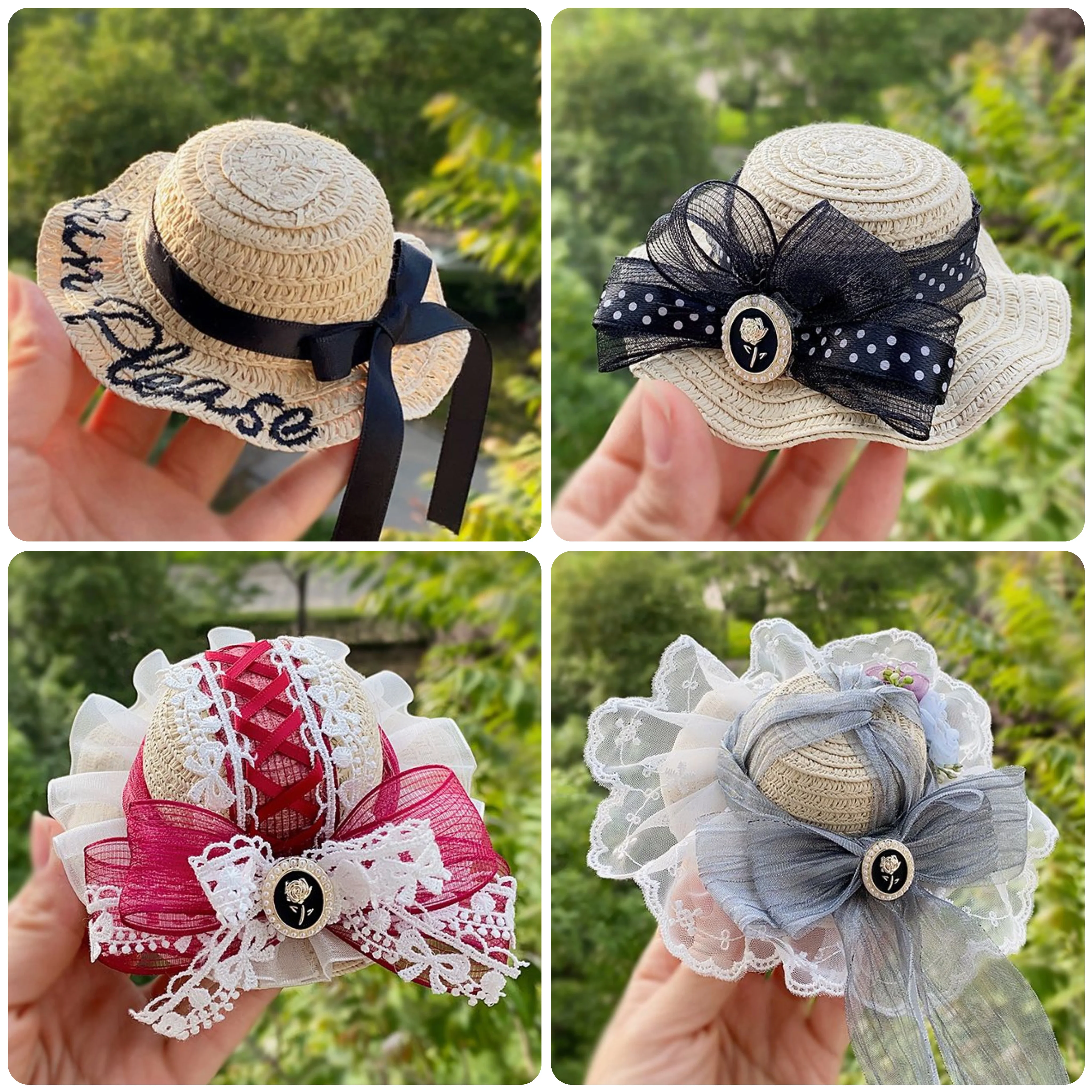 For NIO NOMI Hat Summer Straw Hat Pretty Ornament Headdress Ornament Interesting Car Interior Accessories funny