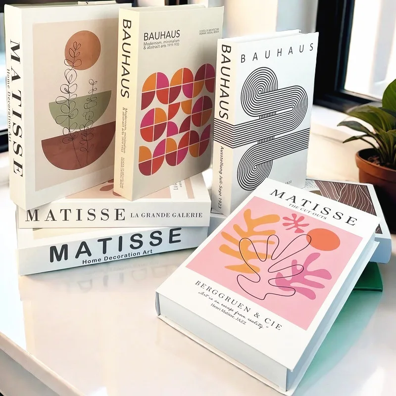 

Matisse Decorative Books Open Luxe Fake Book Storage Box Home Decor Bauhaus Picasso Monet Coffee Table Shelf Interior Decoration
