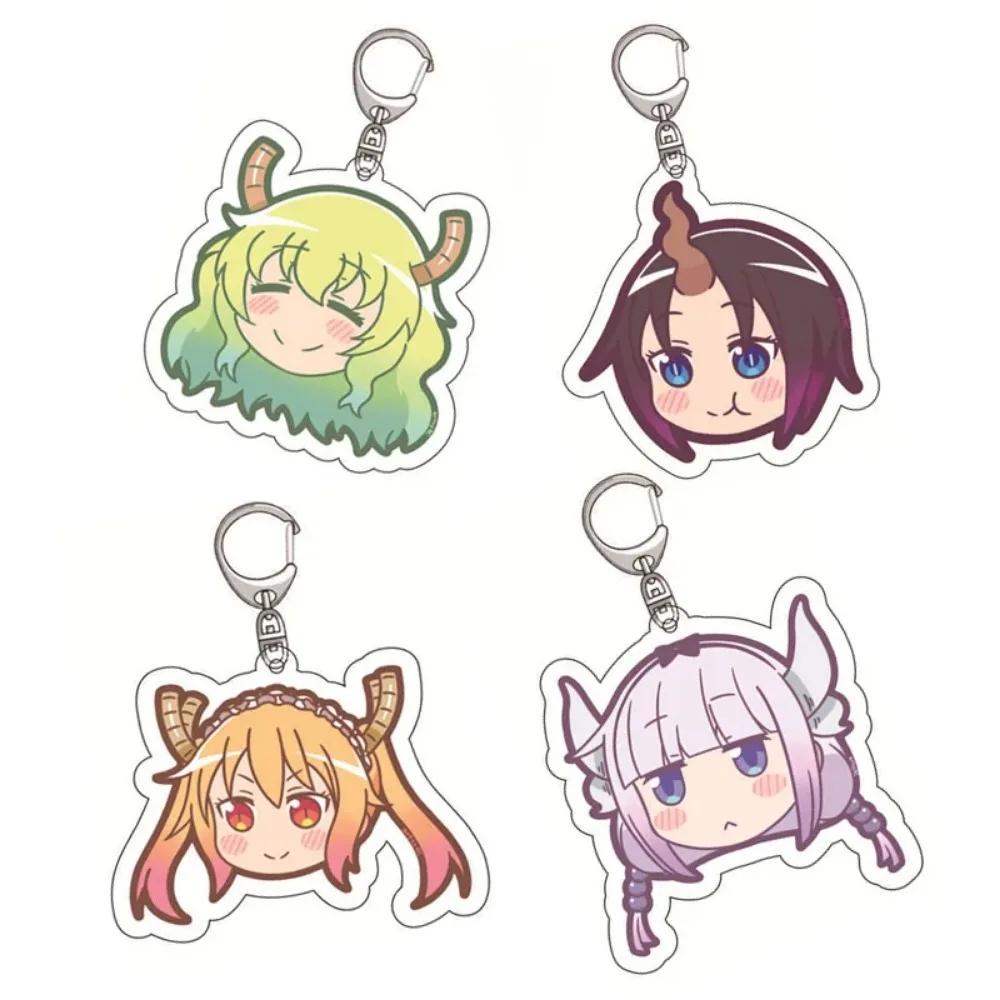 Acrylic Key Chain Anime Kobayashi San Chi No Maid Dragon Miss Kobayashi's Dragon Kanna Kamui Cosplay Prop for Girls