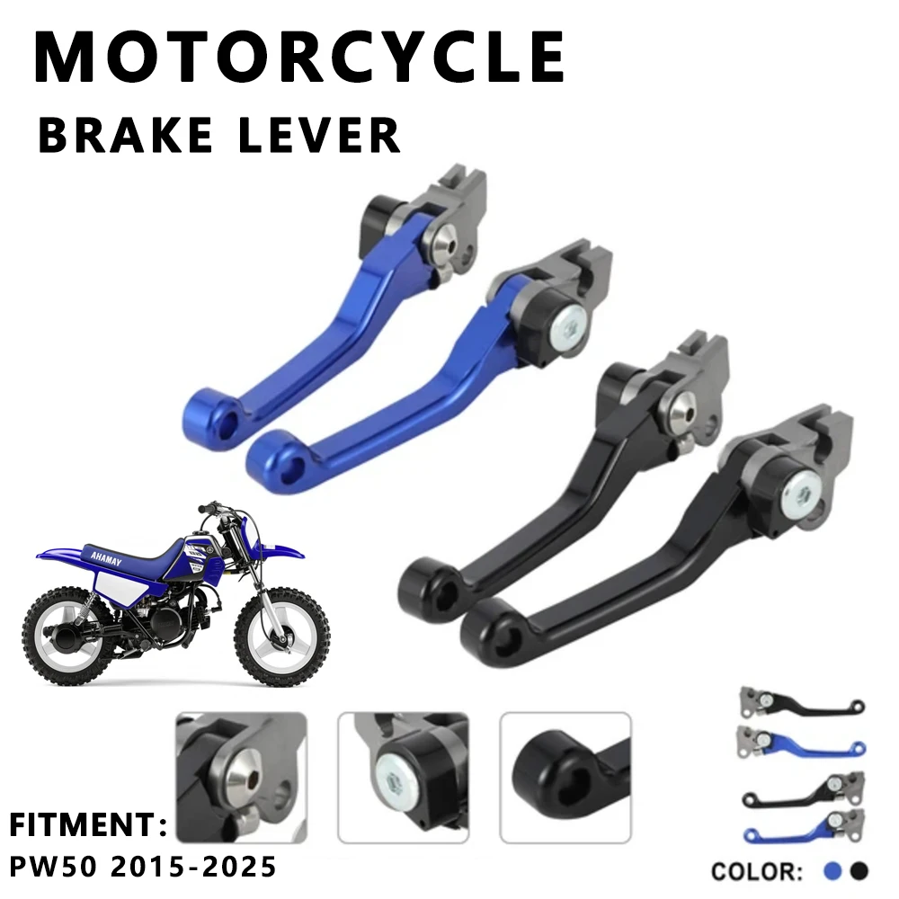 Motorcycles Accessories CNC Lever Brake Clutch Levers Set Aluminum For PW50 PW 50 2015-2025 Moto Dirt Pit Bike Off-road Vehicle