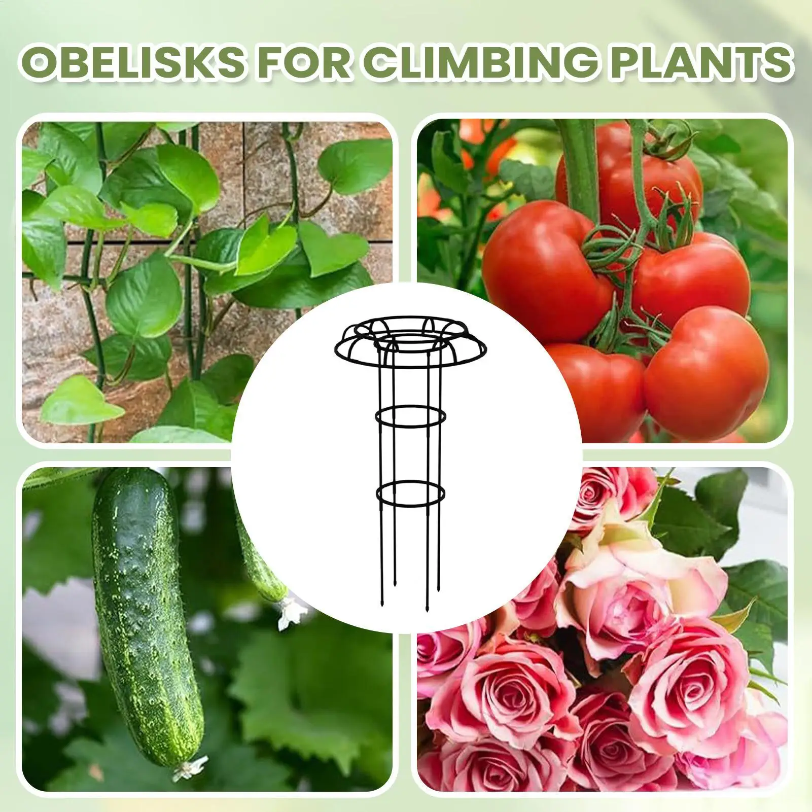 

Вертикальная садовая опора-шпалера для растений: художественный ландшафтный декор, уличная опорная башня для вьющихся растений, цветов, гороха, фасоли, томатов, клематисов