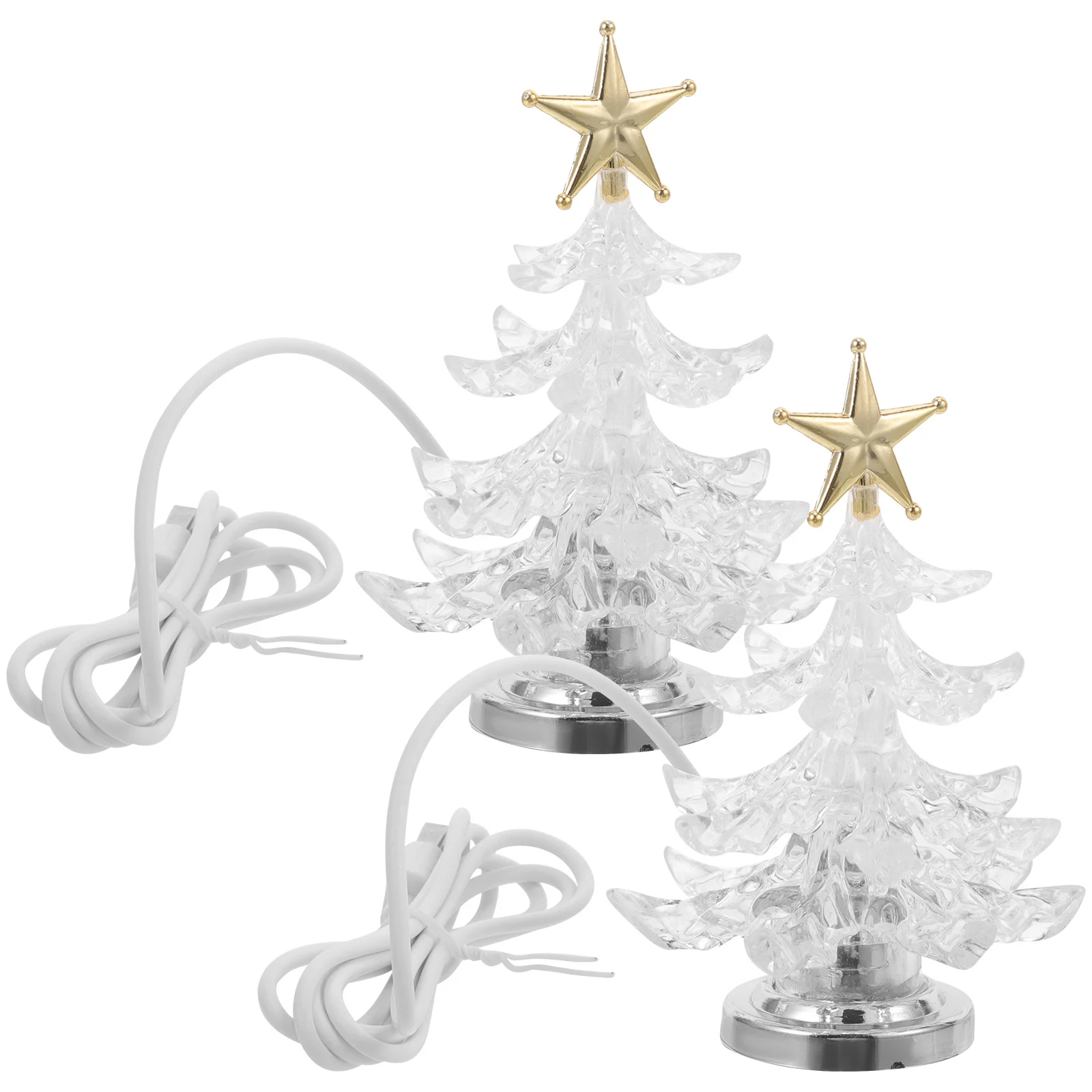 2 قطعة مصباح شجرة عيد الميلاد ديكور عيد الميلاد ضوء الليل لغرفة النوم غرفة المعيشة مكتب سطح المكتب مصباح حفل زفاف